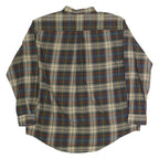 NAUTICA Mens Blue Beige Green Plaid Shirt XL Button-Down Long Sleeve Cotton