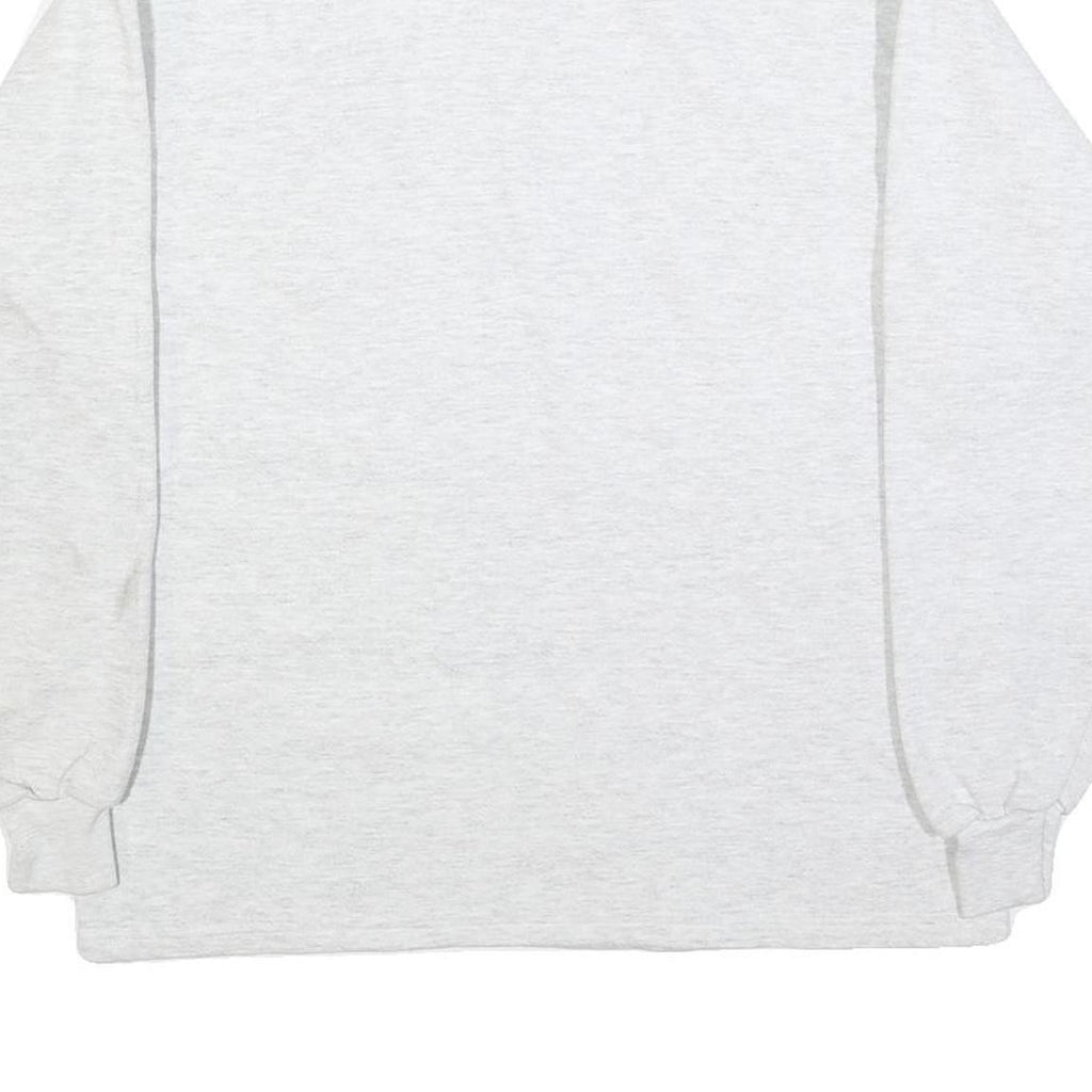 LEE Mens White 1/4 Zip Sweatshirt M Cotton Blend Casual Pullover