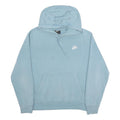 NIKE Womens Blue Pullover Hoodie M Cotton Blend Comfort Casual