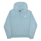 NIKE Womens Blue Pullover Hoodie M Cotton Blend Comfort Casual
