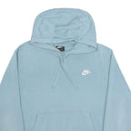 NIKE Womens Blue Pullover Hoodie M Cotton Blend Comfort Casual