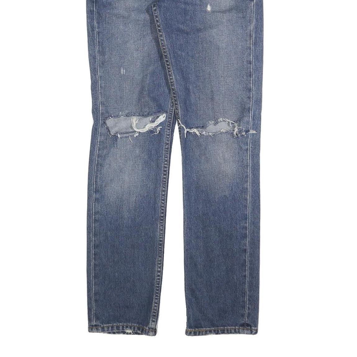 LEVI'S 511 Slim Mens Jeans Blue Slim Straight Denim Medium W30 L32 Distressed