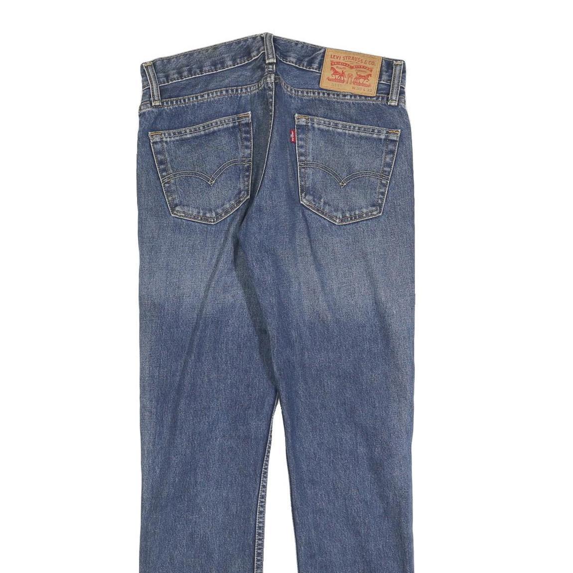 LEVI'S 511 Slim Mens Jeans Blue Slim Straight Denim Medium W30 L32 Distressed