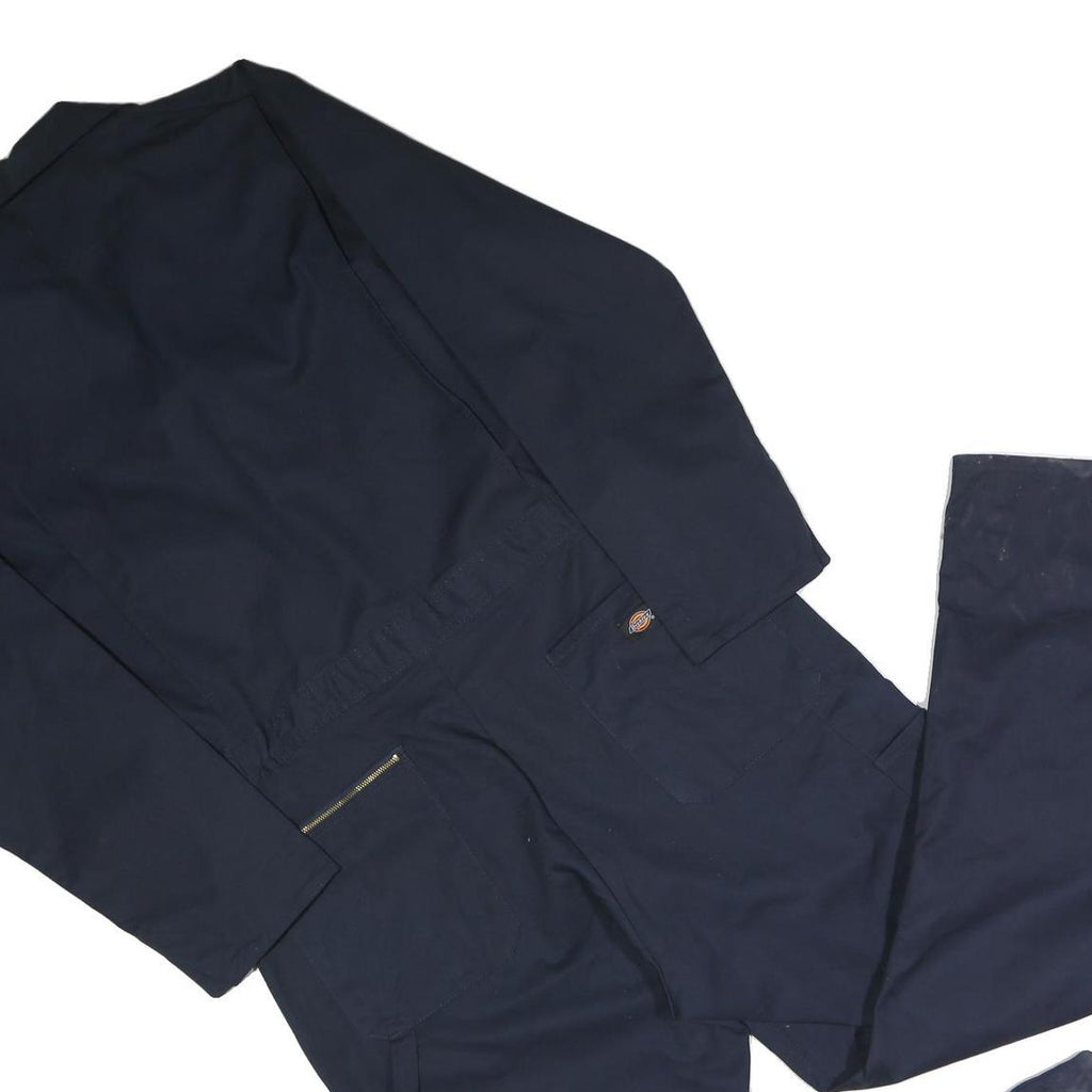DICKIES Mens Navy Blue Dungarees Regular Polyester Blend L W40 L32 Workwear
