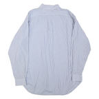 RALPH LAUREN Mens Blue Striped Cotton Blend Shirt XL Classic Button-Down Casual