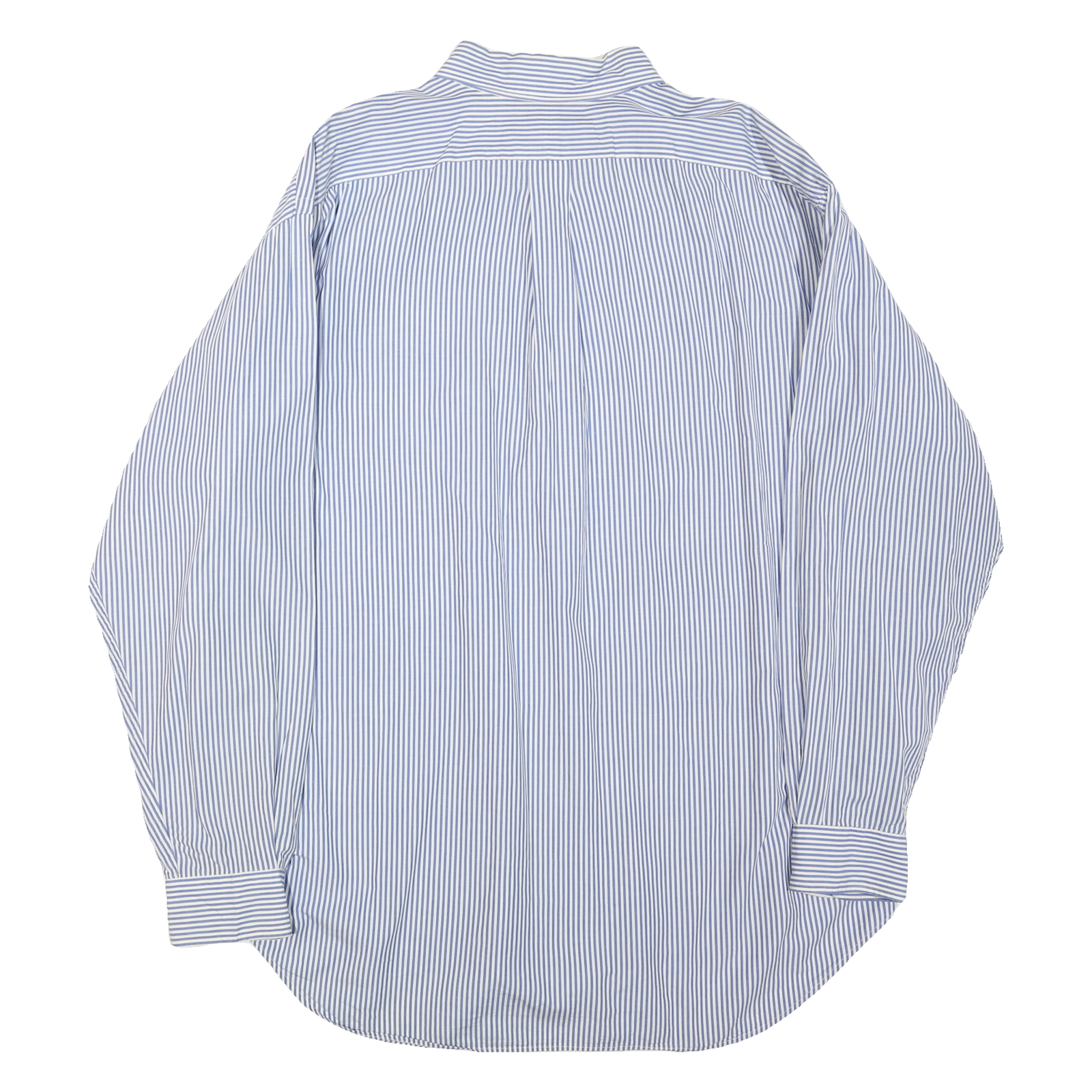 RALPH LAUREN Mens Blue Striped Cotton Blend Shirt XL Classic Button-Down Casual