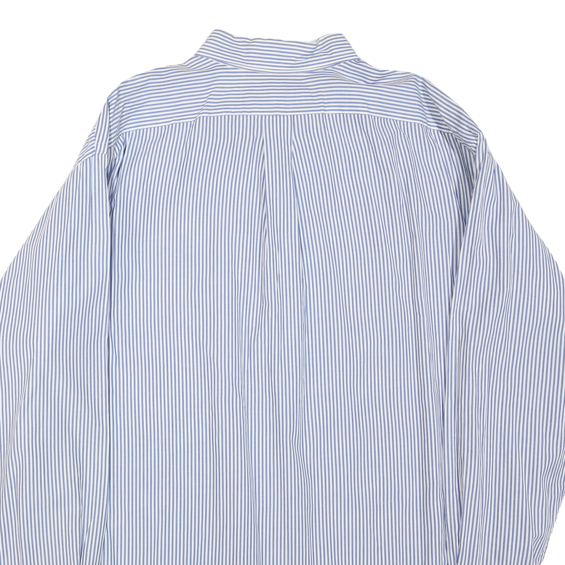 RALPH LAUREN Mens Blue Striped Cotton Blend Shirt XL Classic Button-Down Casual