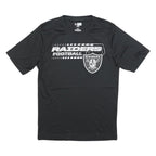 NFL Mens Black Raiders Football Graphic T-Shirt M Short Sleeve Crew Neck