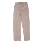 CARHARTT Mens Regular Fit Beige Jeans Denim W28 L30 Workwear Straight Cotton