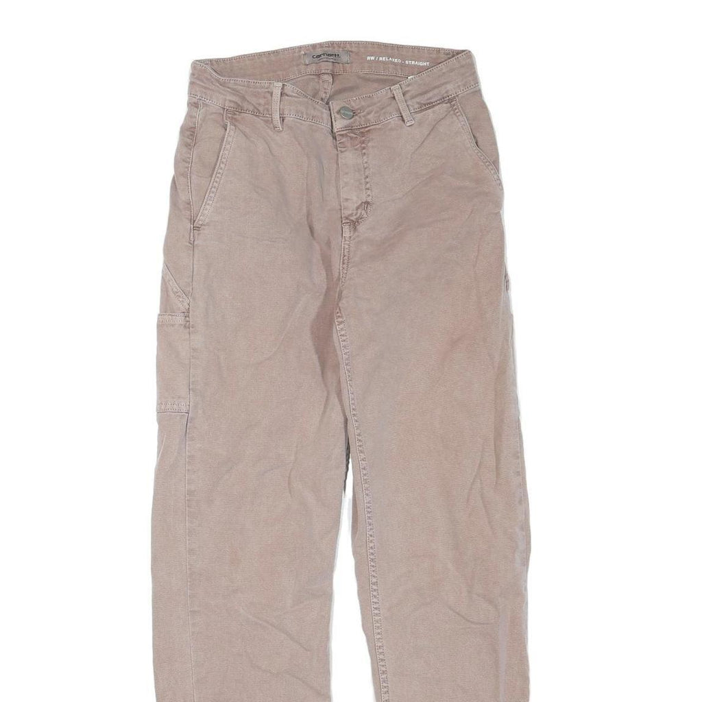 CARHARTT Mens Regular Fit Beige Jeans Denim W28 L30 Workwear Straight Cotton