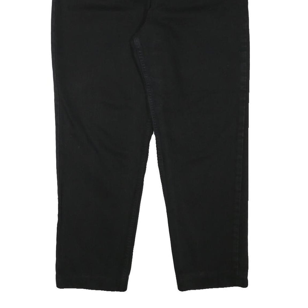 CALVIN KLEIN JEANS Mens Black Relaxed Straight Denim W32 L27 Casual Zip