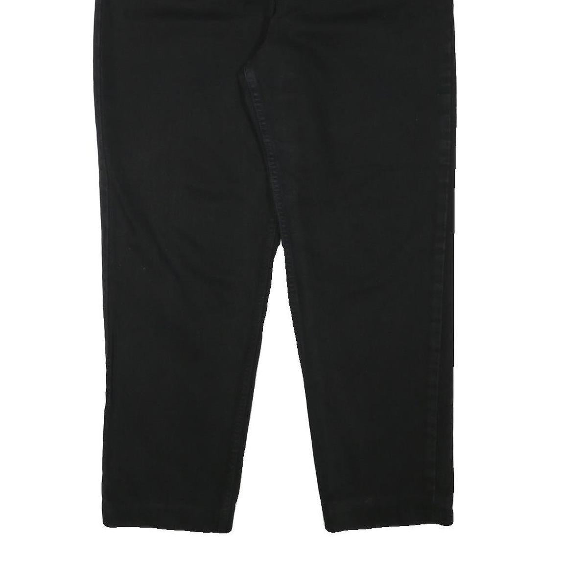 CALVIN KLEIN JEANS Mens Black Relaxed Straight Denim W32 L27 Casual Zip