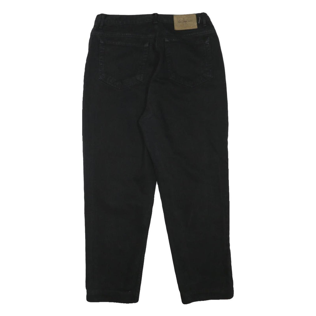 CALVIN KLEIN JEANS Mens Black Relaxed Straight Denim W32 L27 Casual Zip