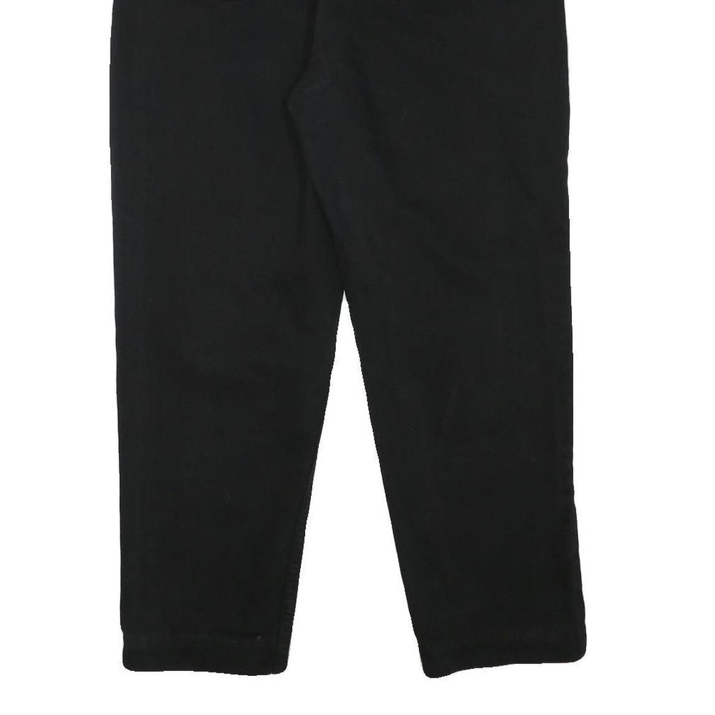 CALVIN KLEIN JEANS Mens Black Relaxed Straight Denim W32 L27 Casual Zip