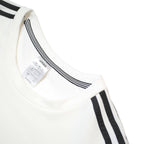 ADIDAS Womens White & Black Sweatshirt Crew Neck M Cotton Blend Casual