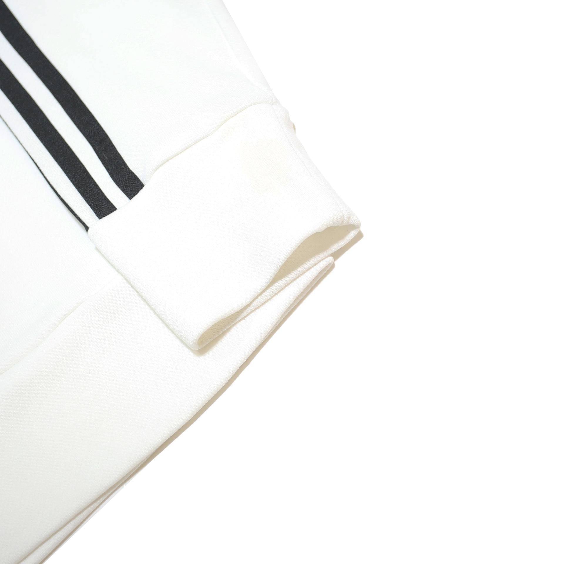 ADIDAS Womens White & Black Sweatshirt Crew Neck M Cotton Blend Casual