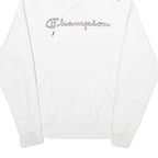 CHAMPION Mens White Hoodie M Classic Pullover Cotton Blend Drawstring Hood