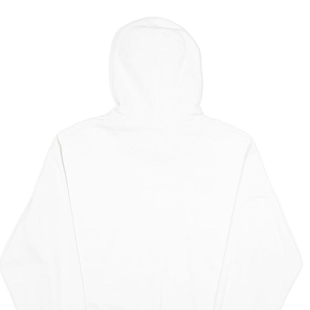 CHAMPION Mens White Hoodie M Classic Pullover Cotton Blend Drawstring Hood