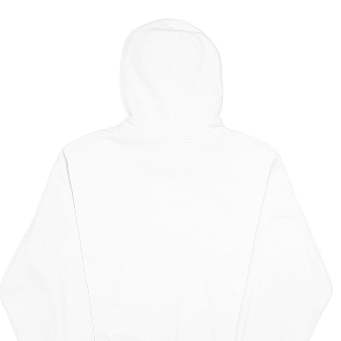 CHAMPION Mens White Hoodie M Classic Pullover Cotton Blend Drawstring Hood