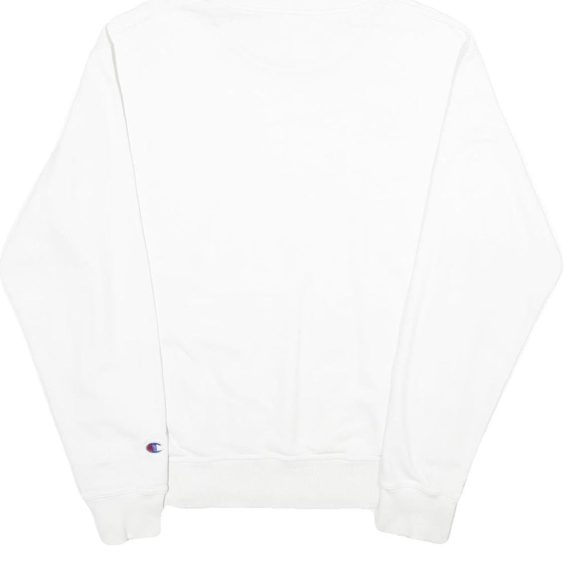 CHAMPION Mens White Hoodie M Classic Pullover Cotton Blend Drawstring Hood