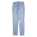 LEVI'S 501S Womens Jeans Blue Slim Skinny Denim Light W24 L30 Distressed