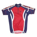CATELLI Mens Red & Blue Cycling Jersey 2XL Short Sleeve 1/4 Zip Athletic