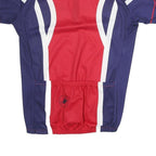 CATELLI Mens Red & Blue Cycling Jersey 2XL Short Sleeve 1/4 Zip Athletic