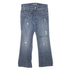 PARASUCO Womens Regular Fit Blue Bootcut Denim Stone Wash W30 L29 Studded