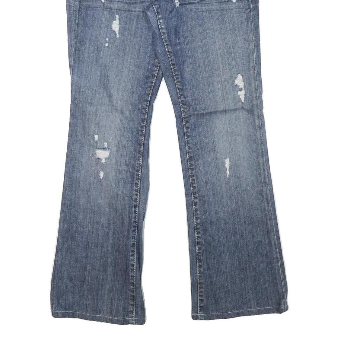 PARASUCO Womens Regular Fit Blue Bootcut Denim Stone Wash W30 L29 Studded