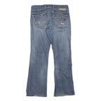 PARASUCO Womens Regular Fit Blue Bootcut Denim Stone Wash W30 L29 Studded