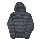 JACK WOLFSKIN Womens Black Down Hooded Jacket M Shiny Lightweight Puffer Warm