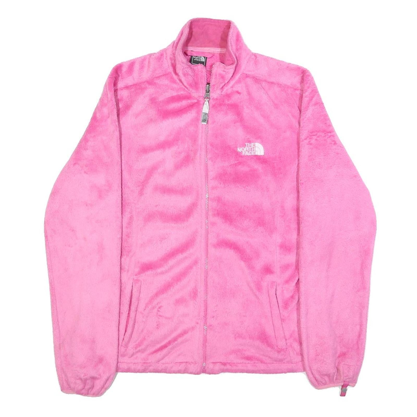 THE NORTH FACE Womens Pink Fleece Jacket XL Polyester Zip Casual Outdoor Warm