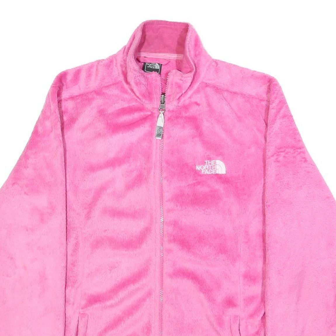 THE NORTH FACE Womens Pink Fleece Jacket XL Polyester Zip Casual Outdoor Warm