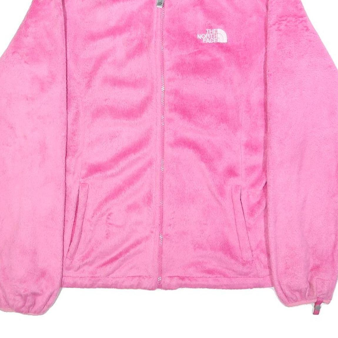 THE NORTH FACE Womens Pink Fleece Jacket XL Polyester Zip Casual Outdoor Warm