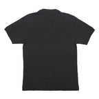 ASICS Mens Black Short Sleeve Plain Polo Shirt L Cotton Casual Sportswear