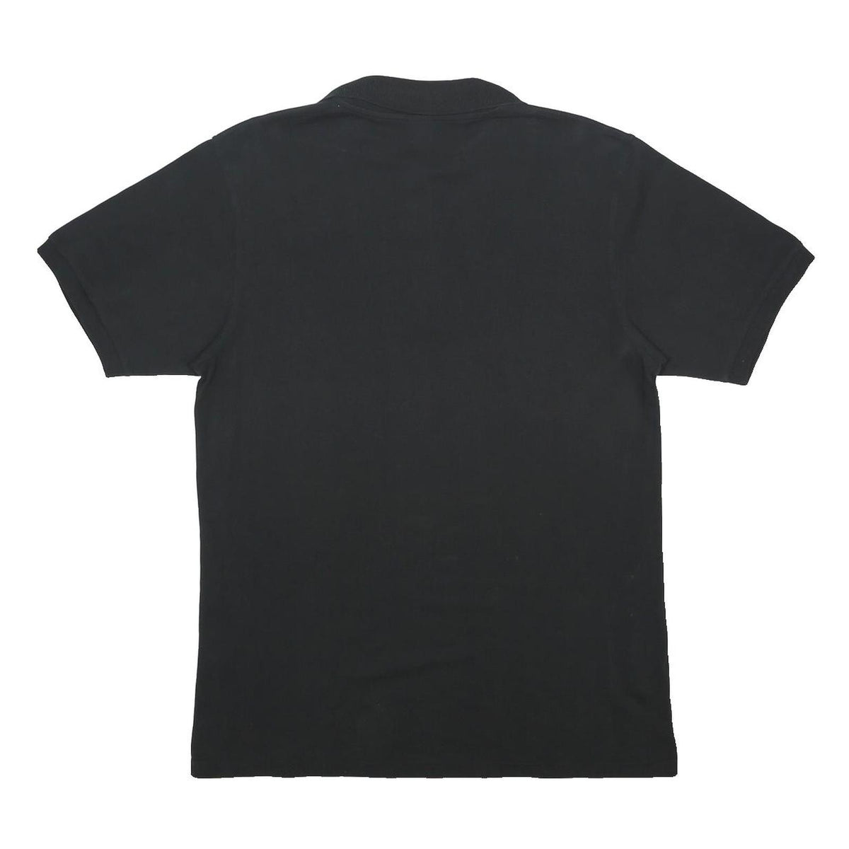 ASICS Mens Black Short Sleeve Plain Polo Shirt L Cotton Casual Sportswear