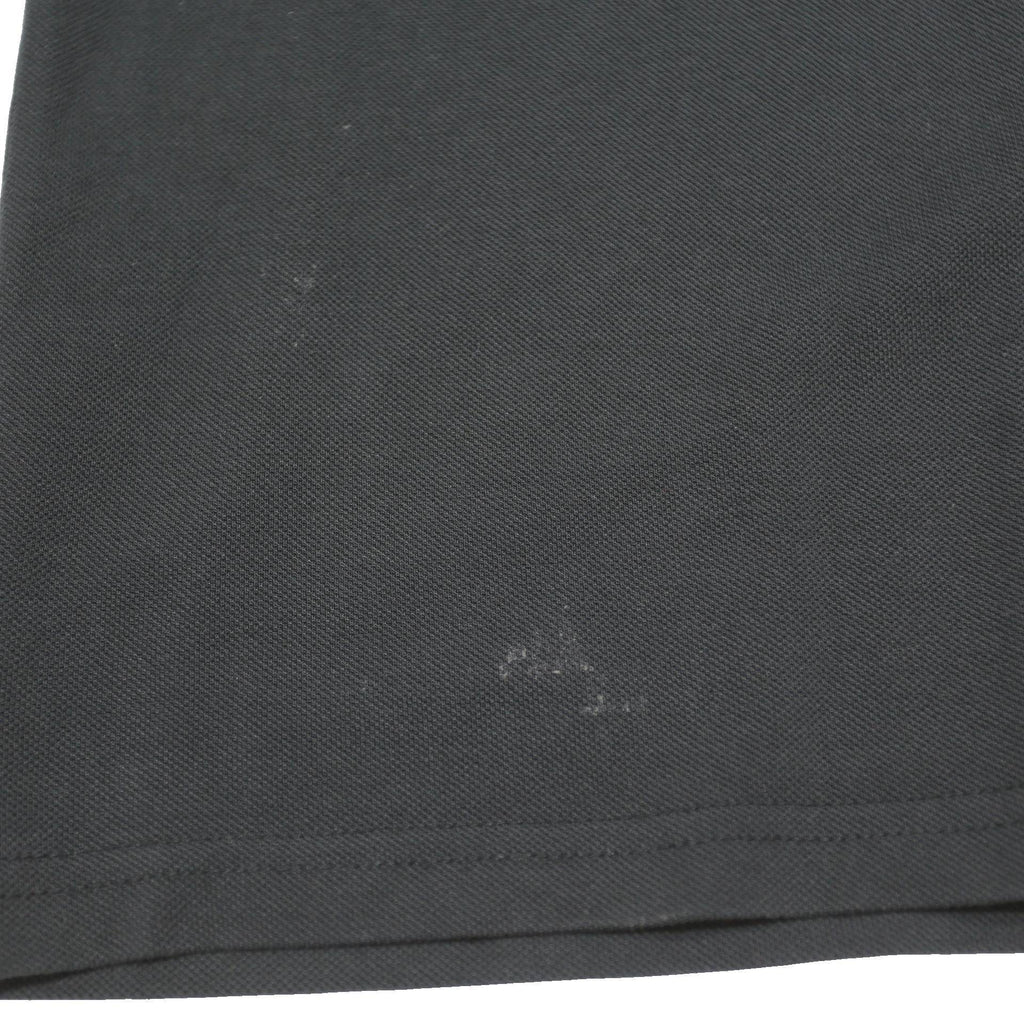 ASICS Mens Black Short Sleeve Plain Polo Shirt L Cotton Casual Sportswear