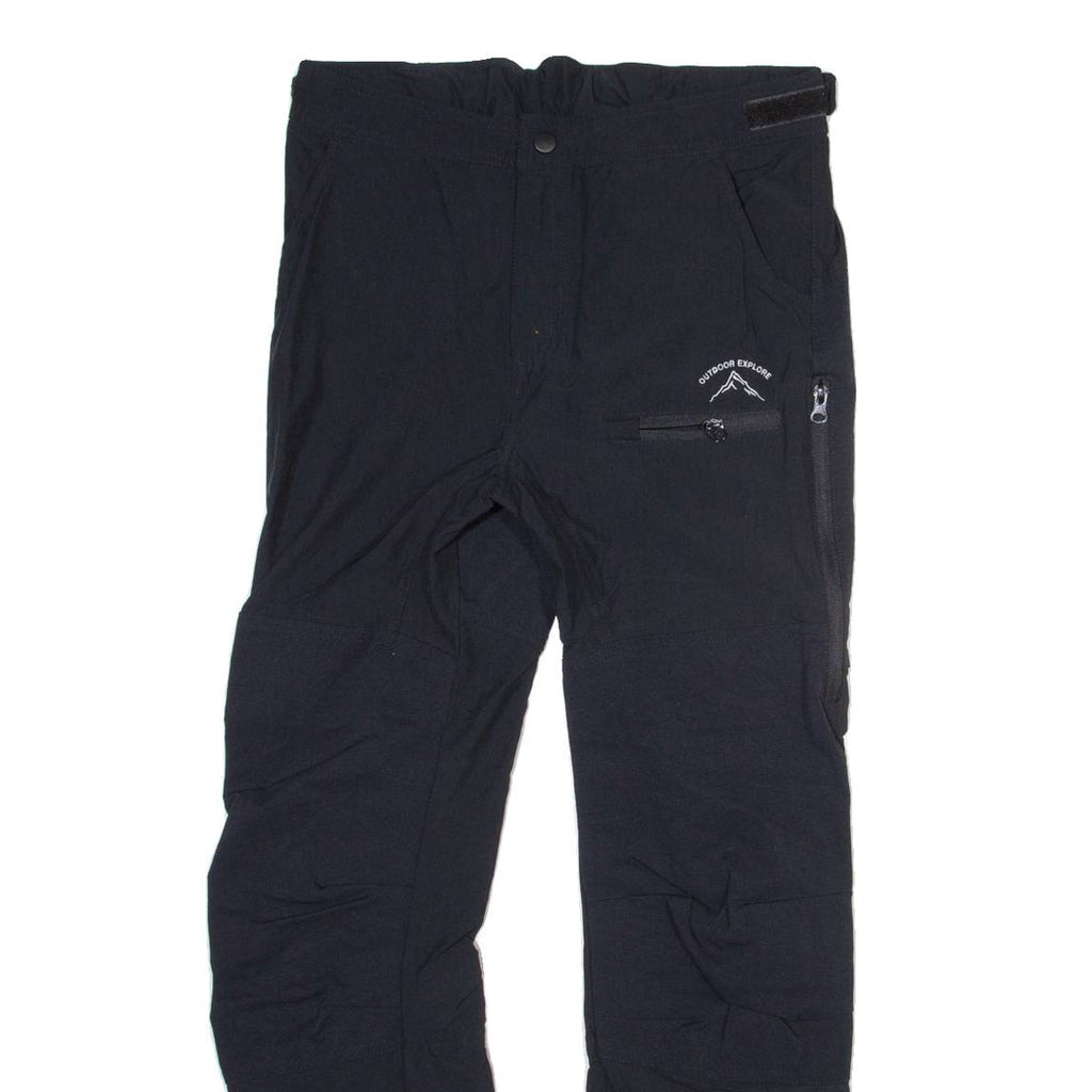 OUTDOOR EXPLORE Mens Trousers Black Regular Straight W28 L26