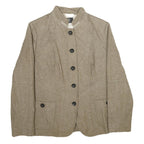 BOGNER Womens Beige Wool Blend Button Jacket XL Plain Classic Pre-Loved Layering