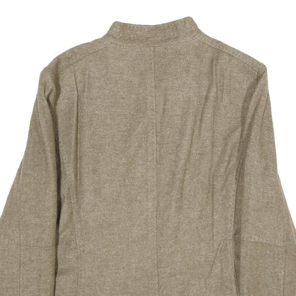 BOGNER Womens Beige Wool Blend Button Jacket XL Plain Classic Pre-Loved Layering