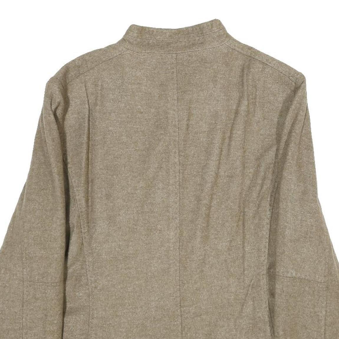 BOGNER Womens Beige Wool Blend Button Jacket XL Plain Classic Pre-Loved Layering