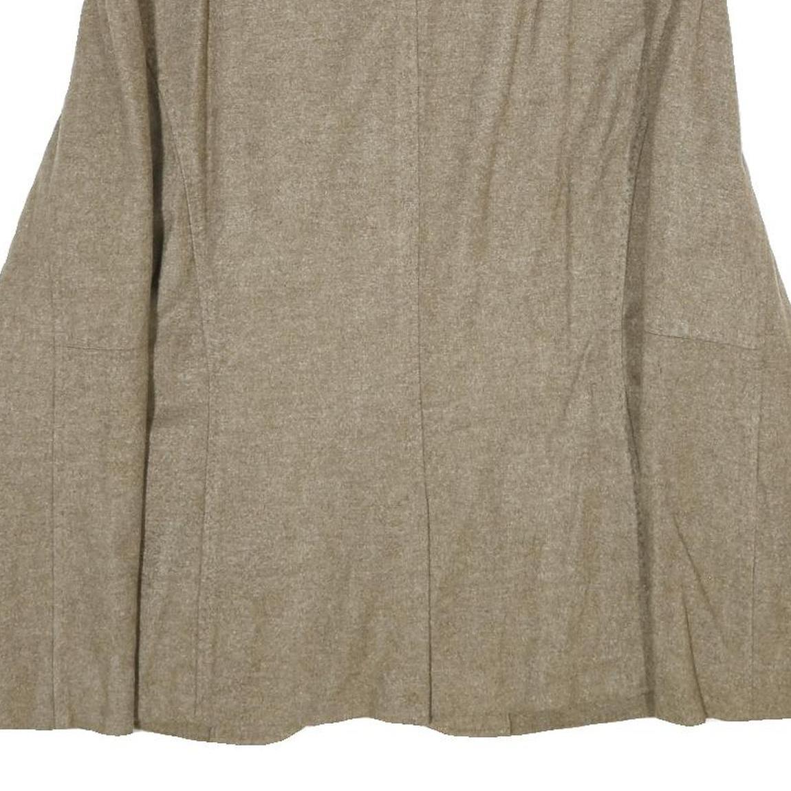 BOGNER Womens Beige Wool Blend Button Jacket XL Plain Classic Pre-Loved Layering