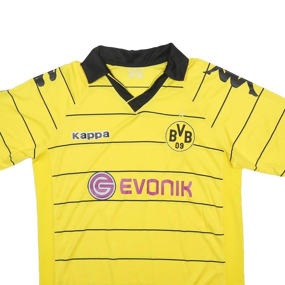 KAPPA Mens Yellow & Black Borussia Dortmund Football Shirt M Short Sleeve