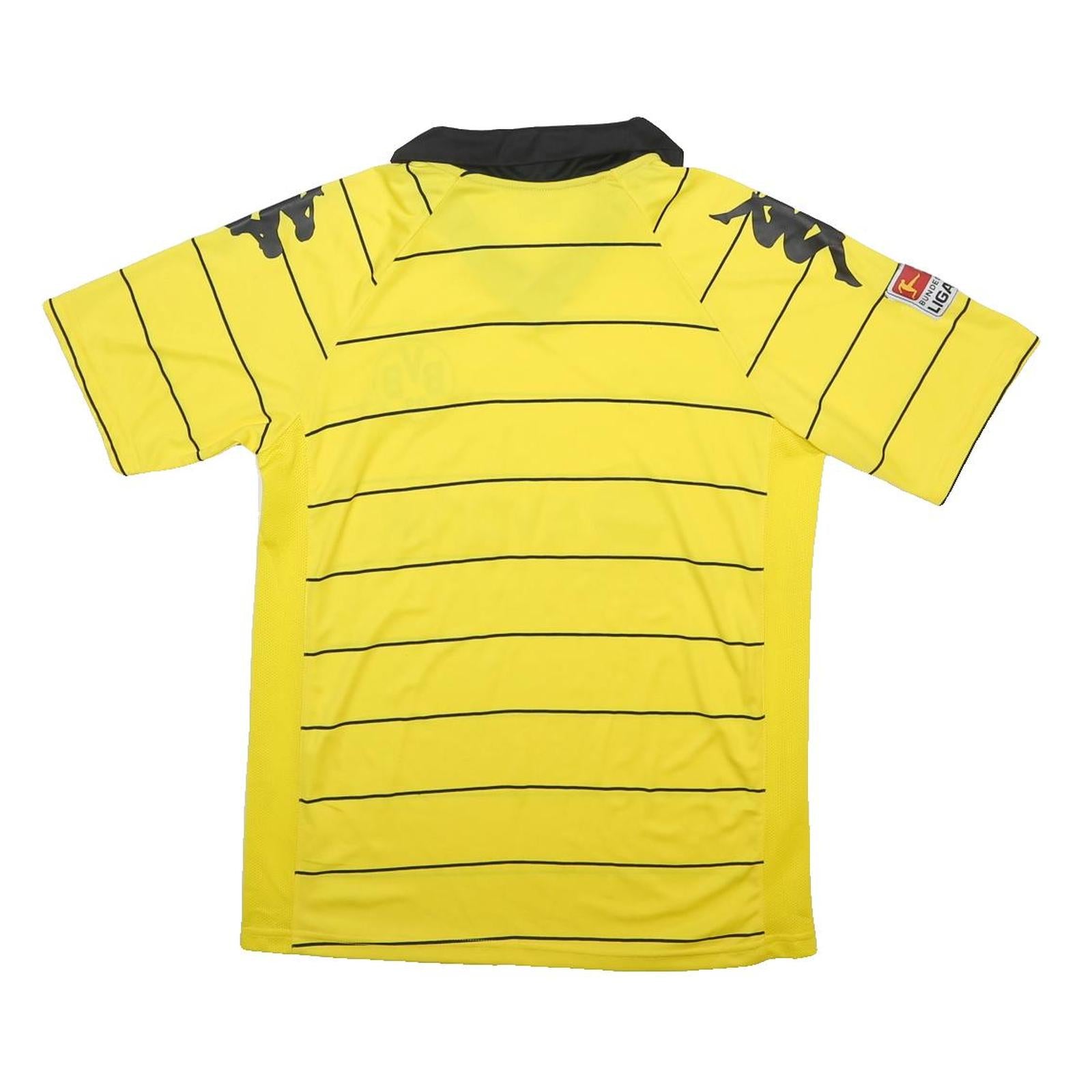 KAPPA Mens Yellow & Black Borussia Dortmund Football Shirt M Short Sleeve