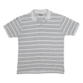 KAPPA Mens Grey & Black Striped Short Sleeve Polo Shirt XL Cotton Blend Casual