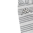 KAPPA Mens Grey & Black Striped Short Sleeve Polo Shirt XL Cotton Blend Casual
