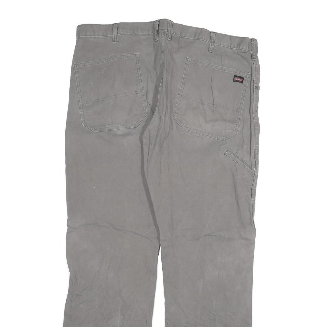 DICKIES Mens Grey Regular Fit Straight Cotton Blend Jeans W40 L32 Workwear Style