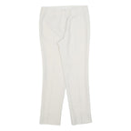 ARMANI COLLEZIONI Womens White Slim Straight Trousers Zip W30 L30 Tailored
