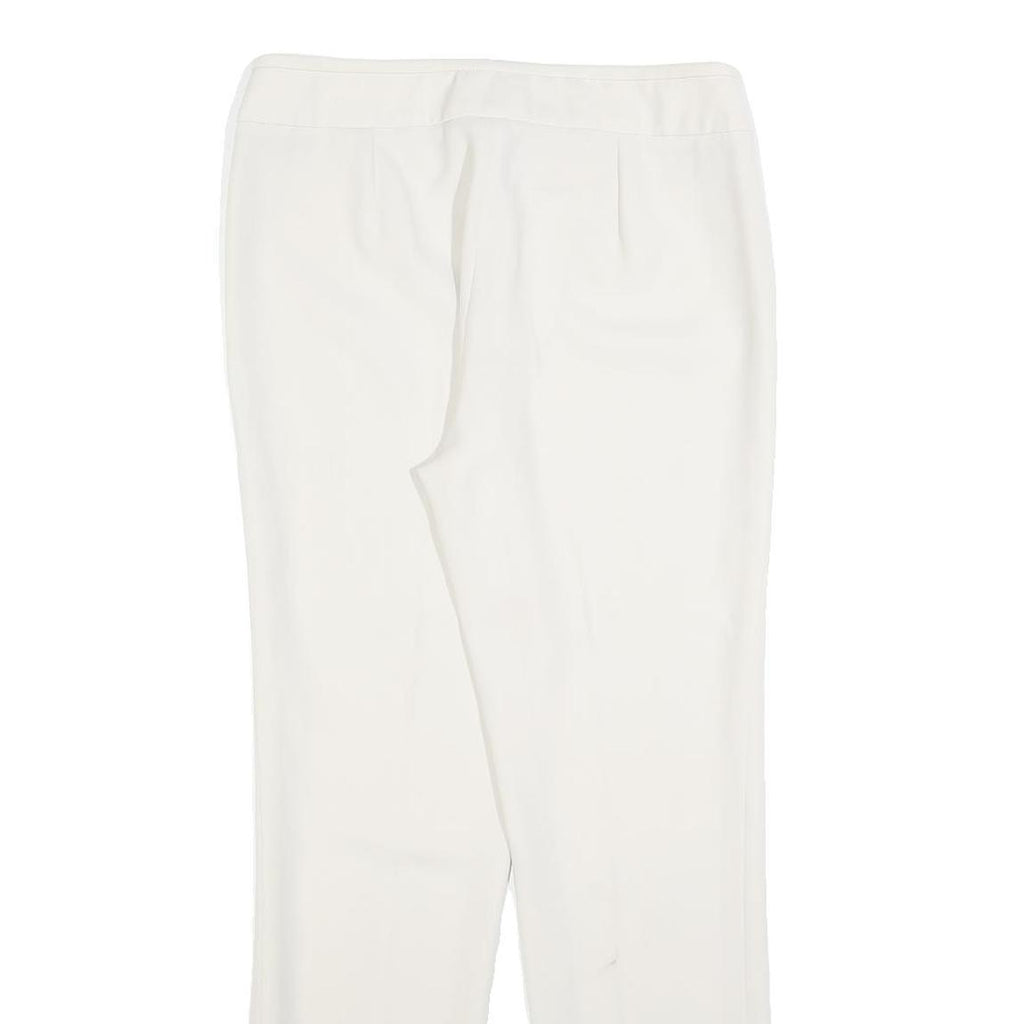 ARMANI COLLEZIONI Womens White Slim Straight Trousers Zip W30 L30 Tailored