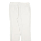ARMANI COLLEZIONI Womens White Slim Straight Trousers Zip W30 L30 Tailored